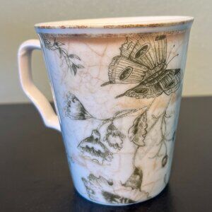 222 Fifth FLORAL TOILE  ~ Kathryn White / Art in Motion / Tapered Porcelain Cup